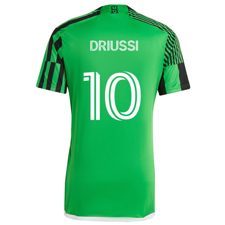 Niño Fútbol Camiseta Sebastián Driussi #10 Verde Negro 1ª Equipación 2024/25 Argentina