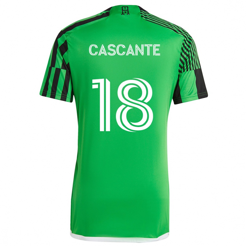 Niño Fútbol Camiseta Julio Cascante #18 Verde Negro 1ª Equipación 2024/25 Argentina