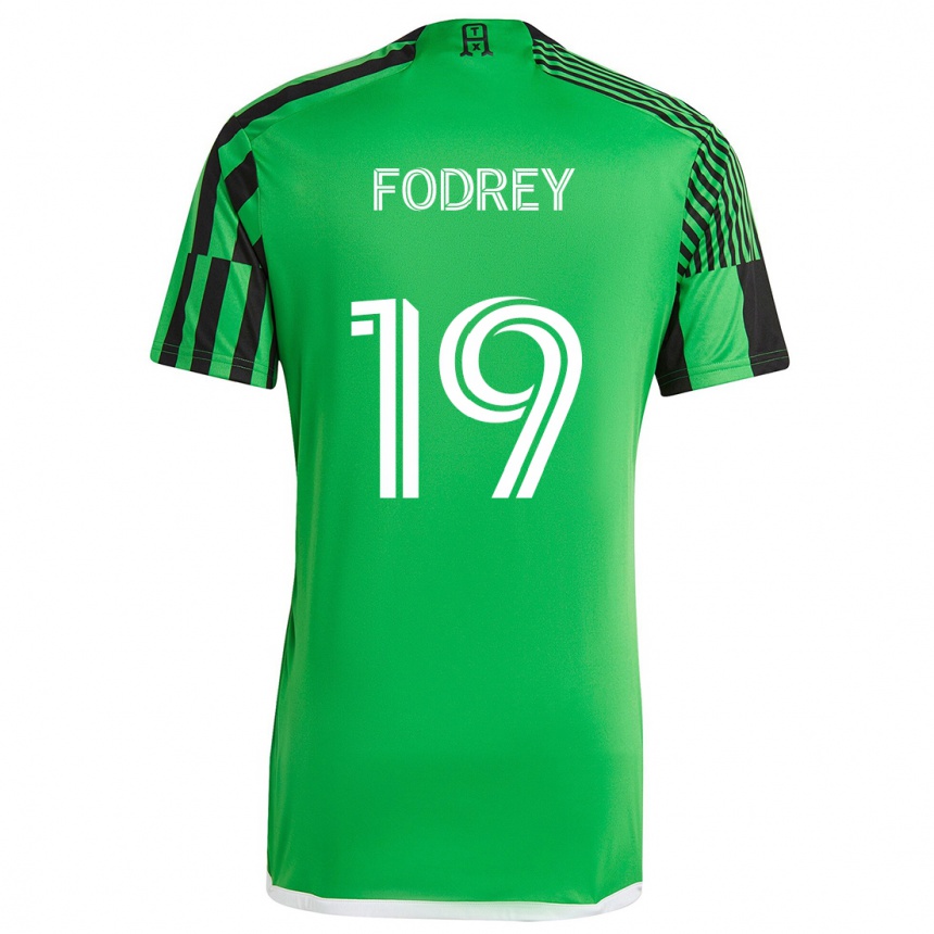 Niño Fútbol Camiseta Cj Fodrey #19 Verde Negro 1ª Equipación 2024/25 Argentina