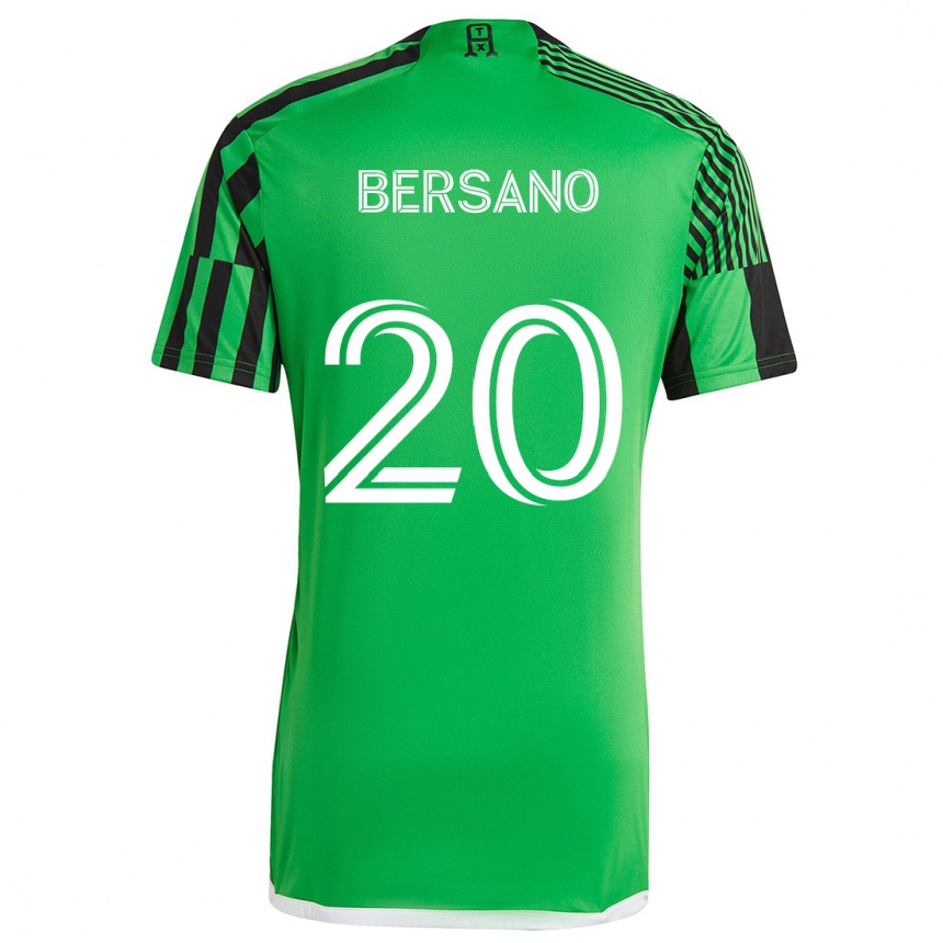 Niño Fútbol Camiseta Matt Bersano #20 Verde Negro 1ª Equipación 2024/25 Argentina