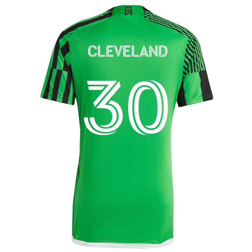 Niño Fútbol Camiseta Stefan Cleveland #30 Verde Negro 1ª Equipación 2024/25 Argentina