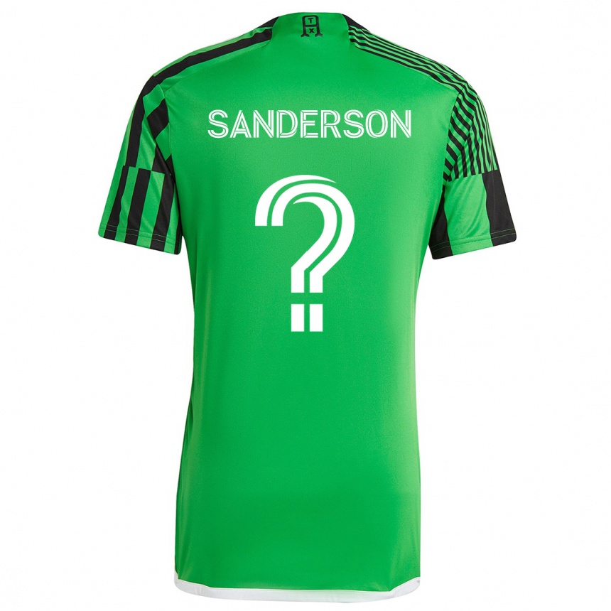 Niño Fútbol Camiseta Spencer Sanderson #0 Verde Negro 1ª Equipación 2024/25 Argentina