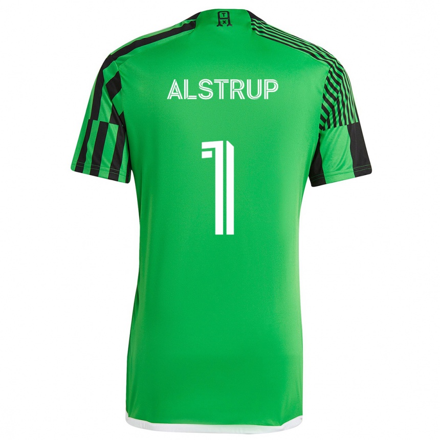 Niño Fútbol Camiseta Marcus Alstrup #1 Verde Negro 1ª Equipación 2024/25 Argentina