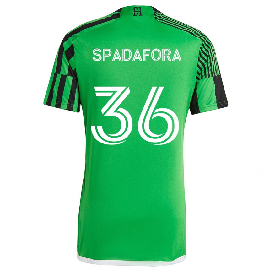 Niño Fútbol Camiseta Luke Spadafora #36 Verde Negro 1ª Equipación 2024/25 Argentina