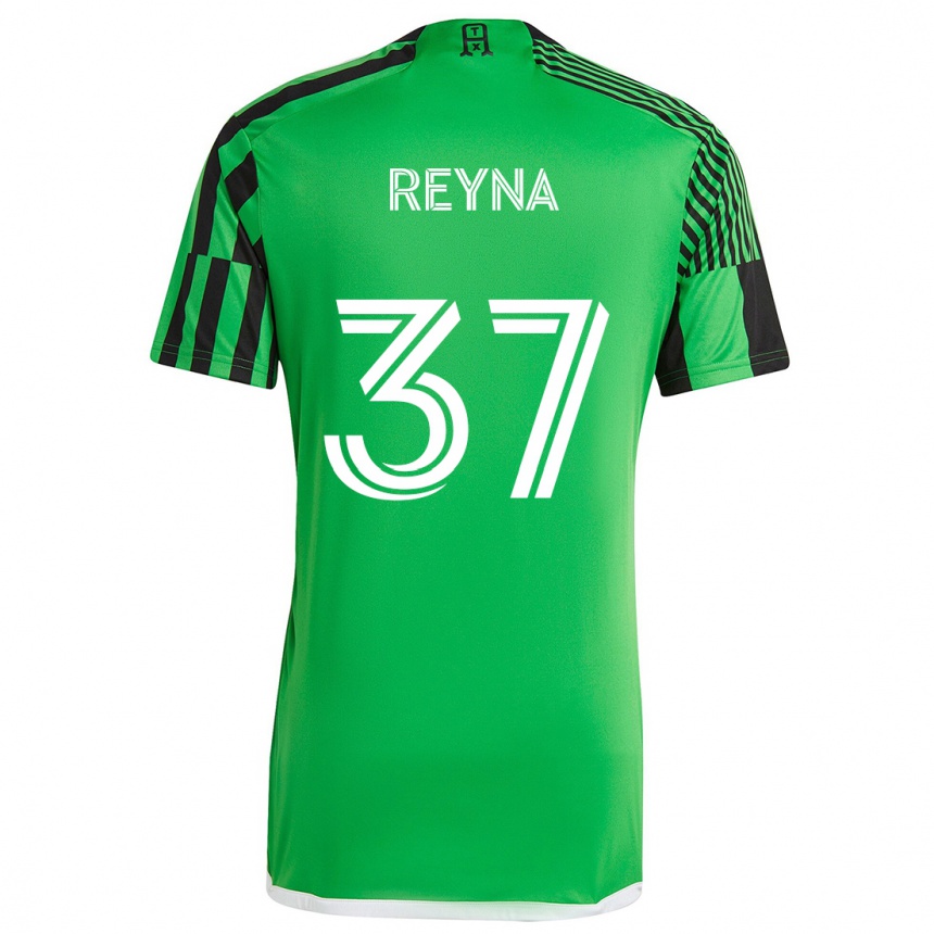 Niño Fútbol Camiseta Joah Reyna #37 Verde Negro 1ª Equipación 2024/25 Argentina