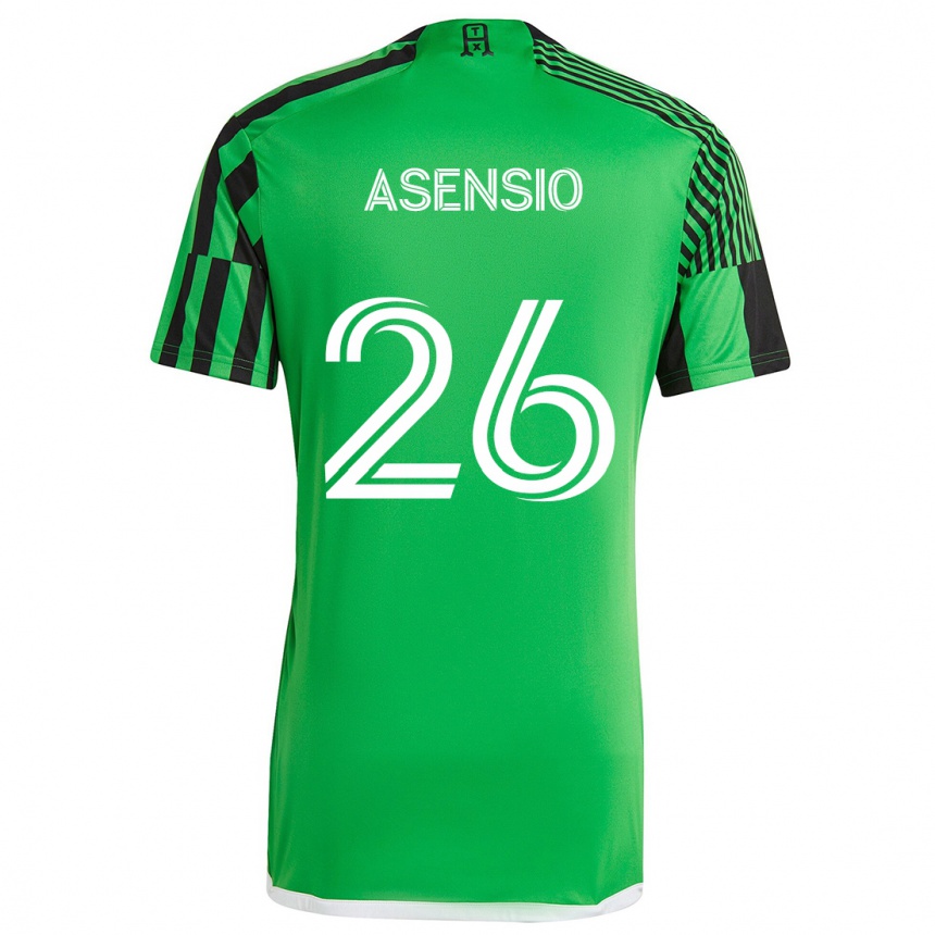 Niño Fútbol Camiseta Charlie Asensio #26 Verde Negro 1ª Equipación 2024/25 Argentina