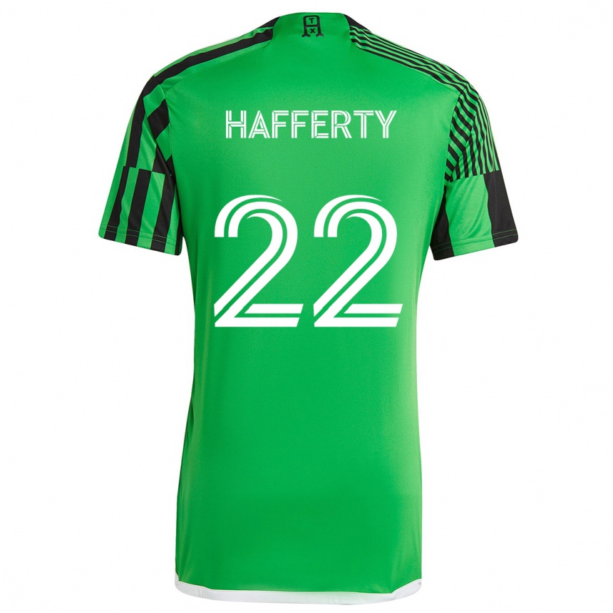 Niño Fútbol Camiseta Joe Hafferty #22 Verde Negro 1ª Equipación 2024/25 Argentina