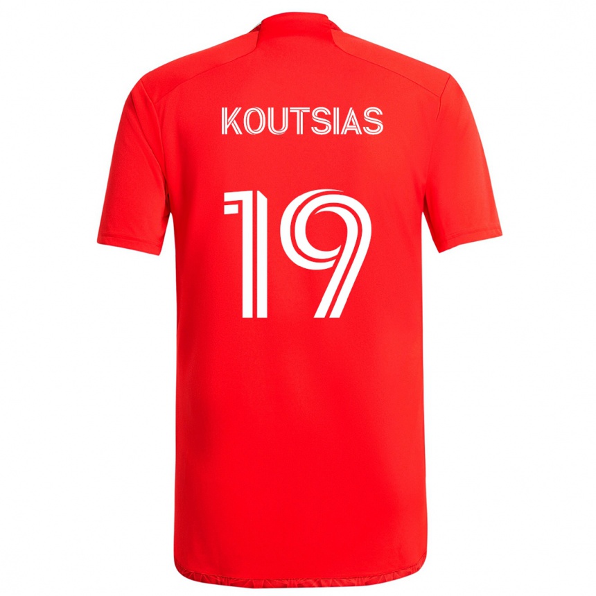 Niño Fútbol Camiseta Georgios Koutsias #19 Rojo Blanco 1ª Equipación 2024/25 Argentina