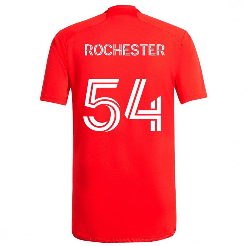 Niño Fútbol Camiseta Lamonth Rochester #54 Rojo Blanco 1ª Equipación 2024/25 Argentina