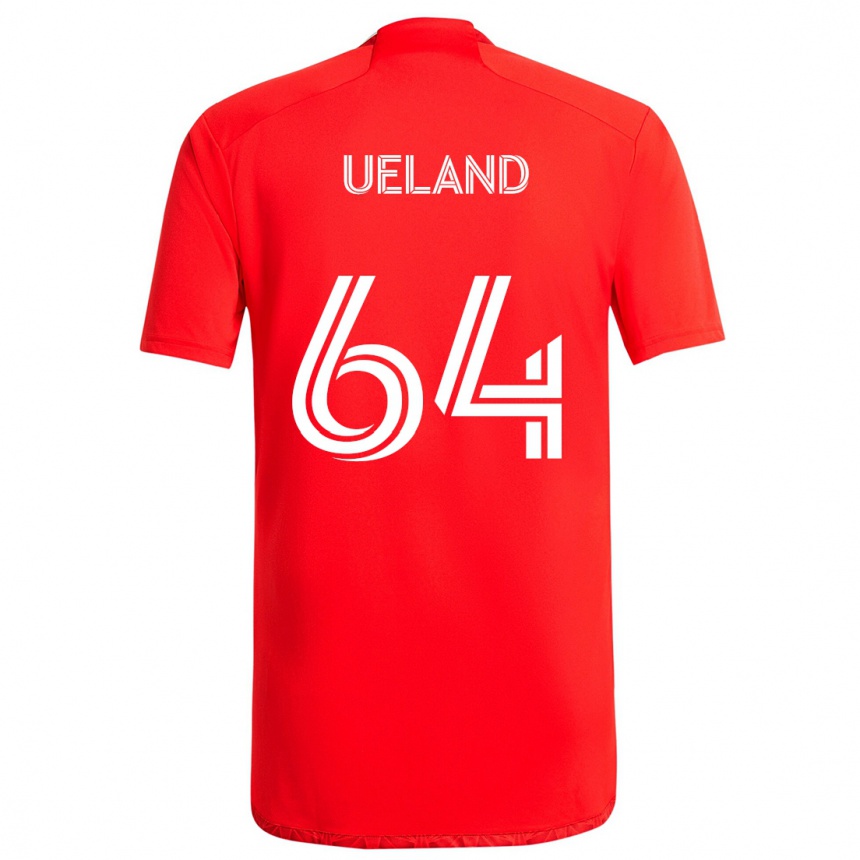 Niño Fútbol Camiseta Andreas Ueland #64 Rojo Blanco 1ª Equipación 2024/25 Argentina