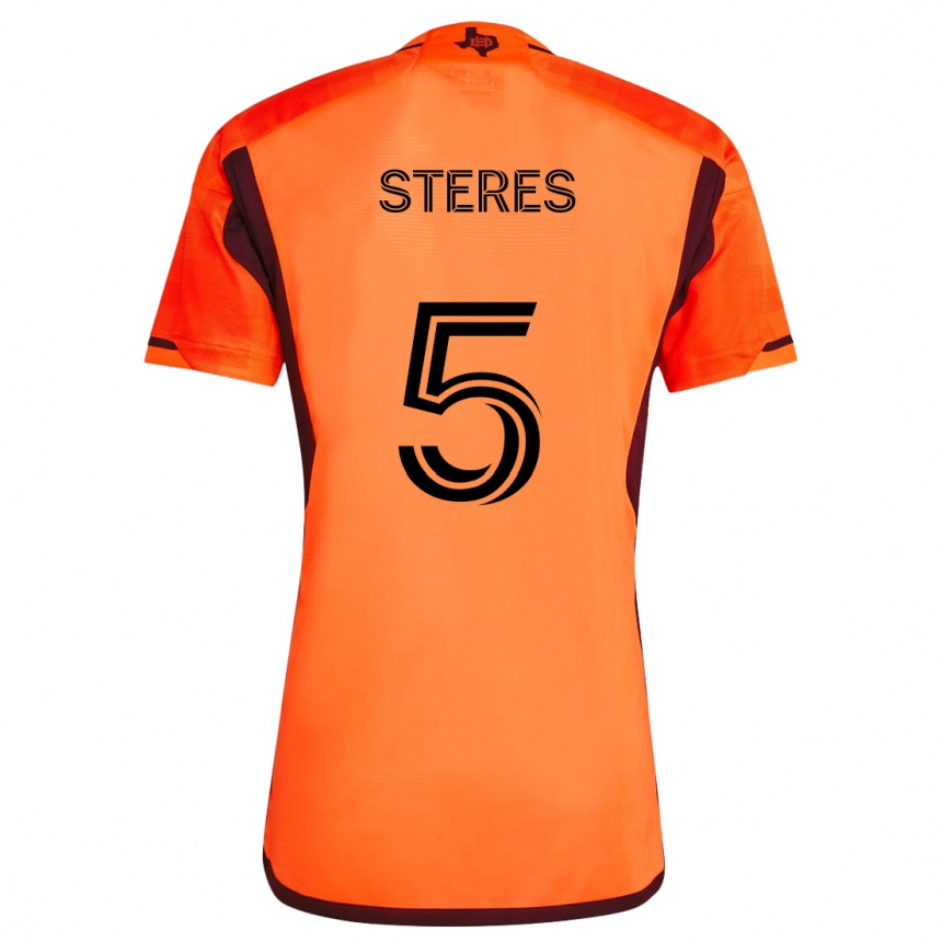 Niño Fútbol Camiseta Daniel Steres #5 Naranja Negro 1ª Equipación 2024/25 Argentina