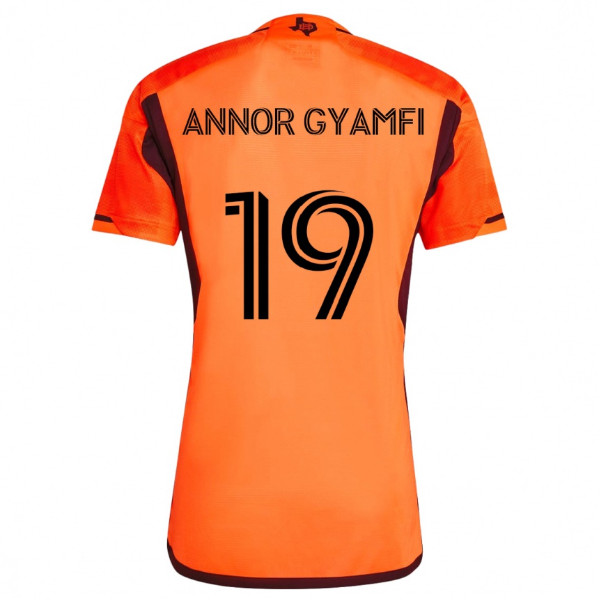 Niño Fútbol Camiseta Stephen Annor Gyamfi #19 Naranja Negro 1ª Equipación 2024/25 Argentina