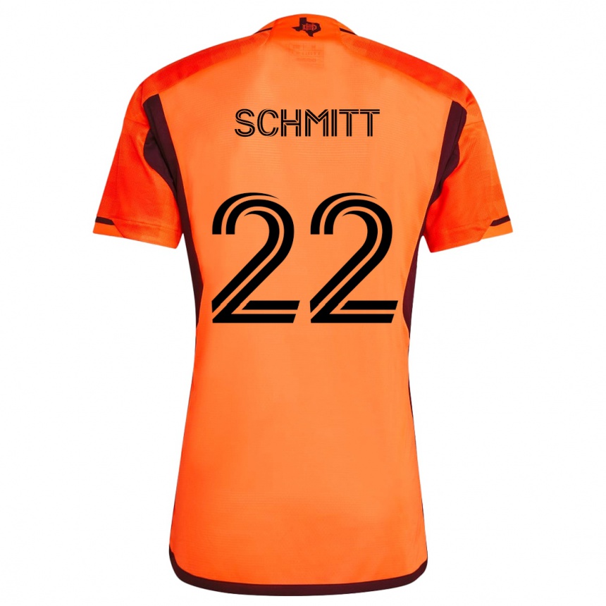 Niño Fútbol Camiseta Tate Schmitt #22 Naranja Negro 1ª Equipación 2024/25 Argentina