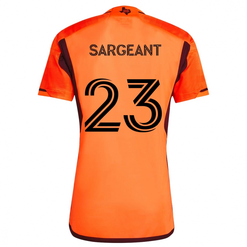 Niño Fútbol Camiseta Kieran Sargeant #23 Naranja Negro 1ª Equipación 2024/25 Argentina