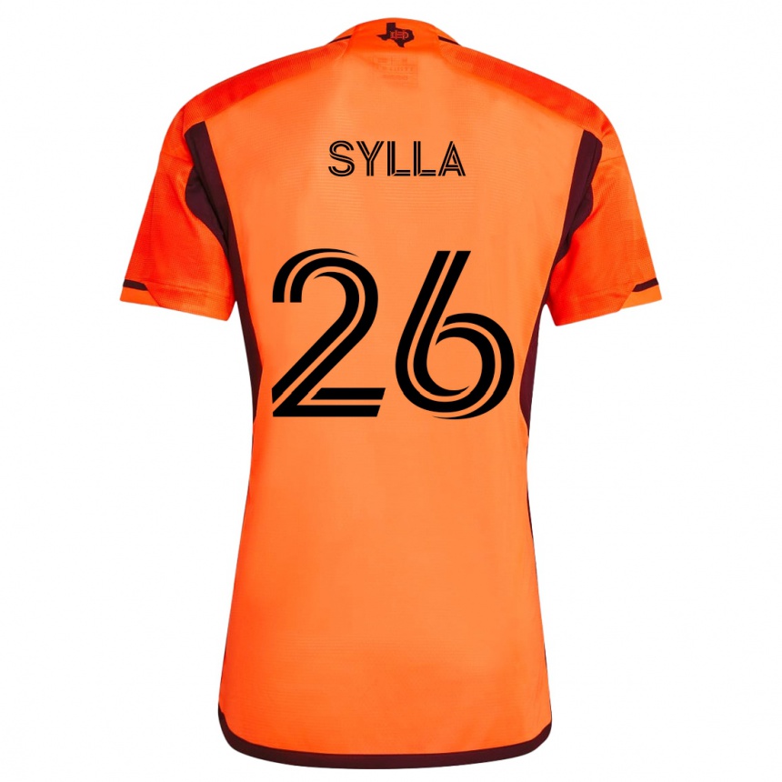 Niño Fútbol Camiseta Ousmane Sylla #26 Naranja Negro 1ª Equipación 2024/25 Argentina