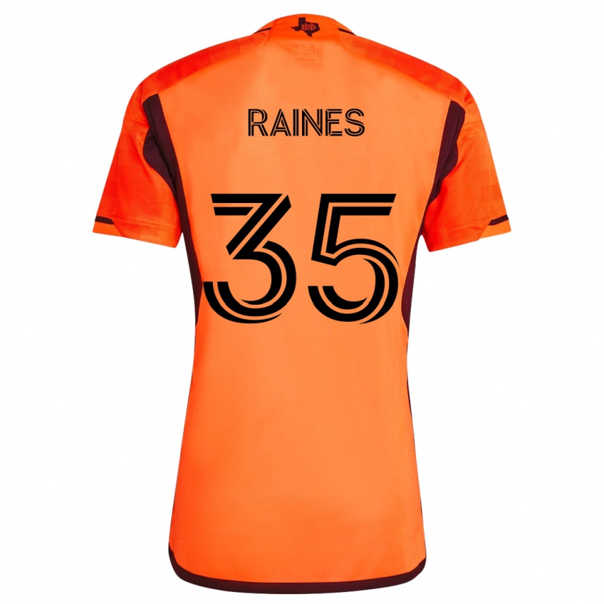 Niño Fútbol Camiseta Brooklyn Raines #35 Naranja Negro 1ª Equipación 2024/25 Argentina