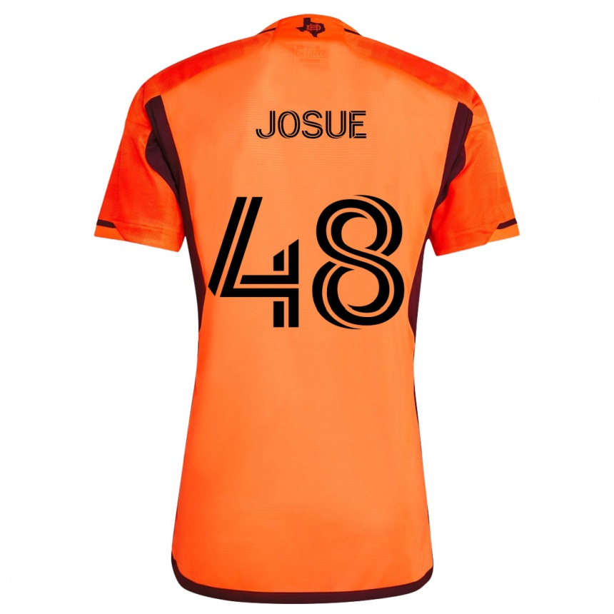 Niño Fútbol Camiseta Josué #48 Naranja Negro 1ª Equipación 2024/25 Argentina