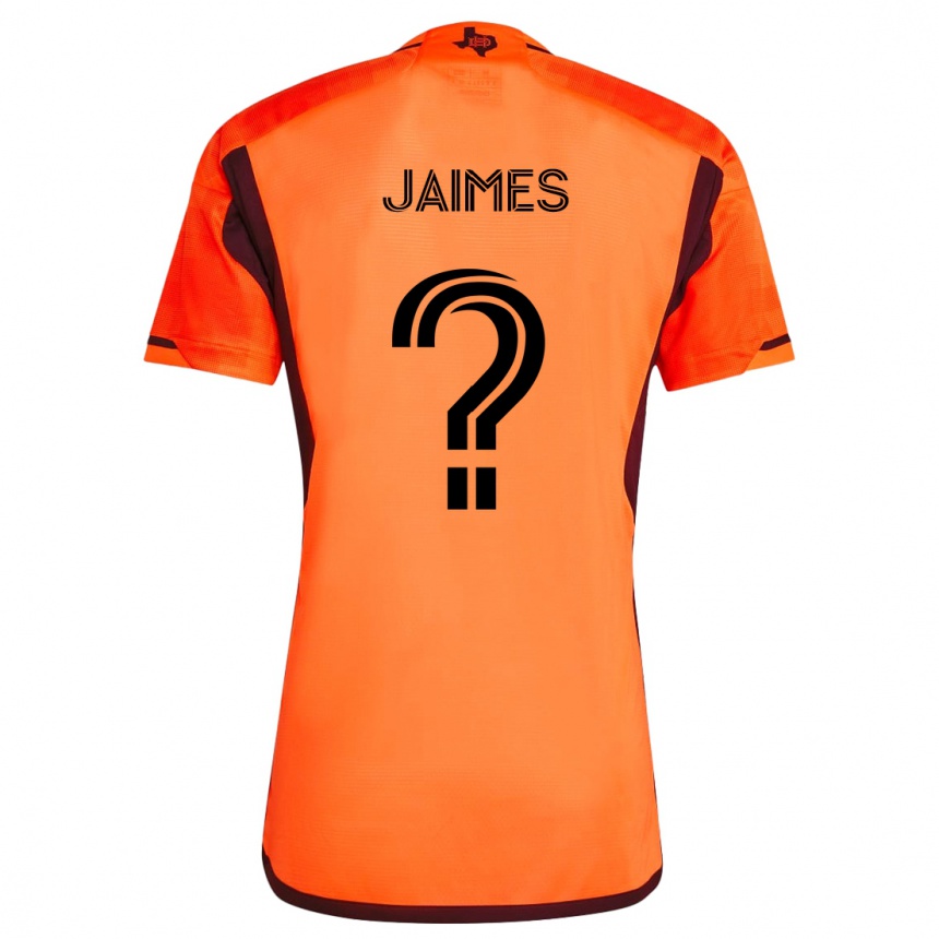 Niño Fútbol Camiseta Angel Jaimes #0 Naranja Negro 1ª Equipación 2024/25 Argentina