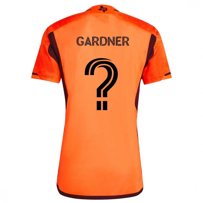 Niño Fútbol Camiseta Myles Gardner #0 Naranja Negro 1ª Equipación 2024/25 Argentina