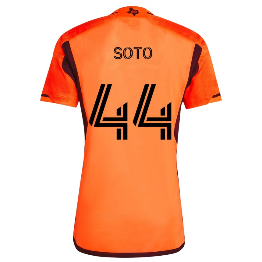 Niño Fútbol Camiseta Ezekiel Soto #44 Naranja Negro 1ª Equipación 2024/25 Argentina