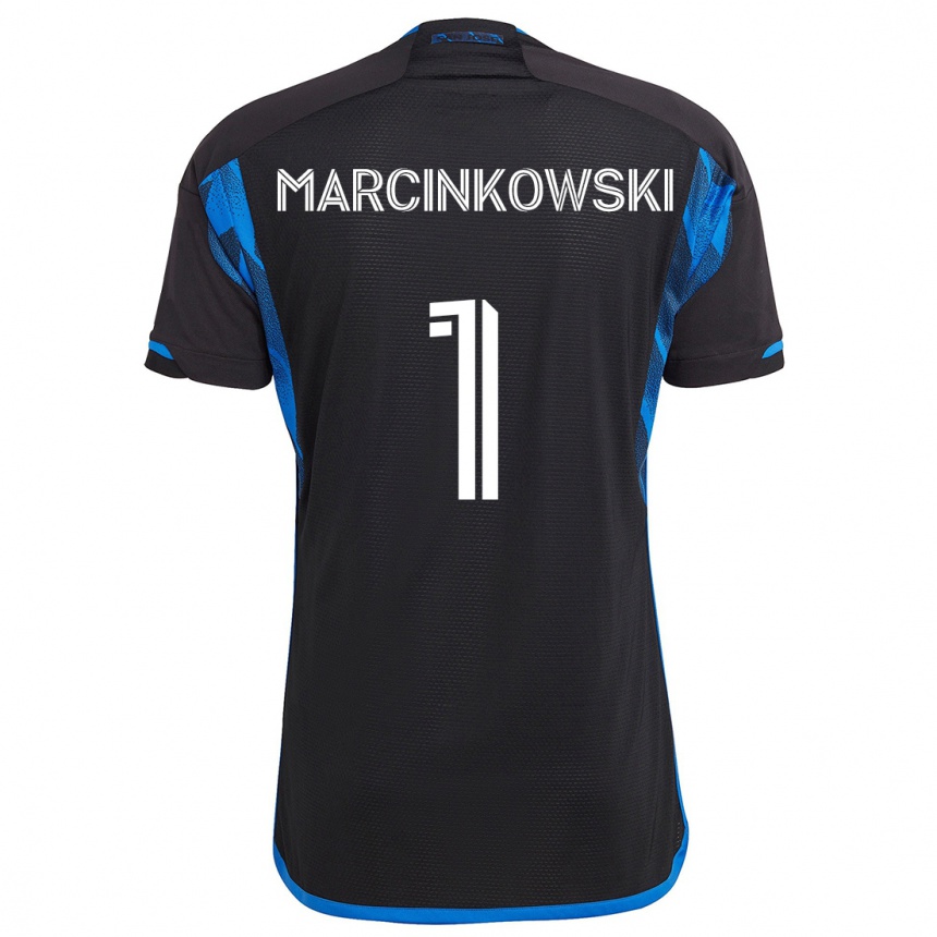 Niño Fútbol Camiseta Jt Marcinkowski #1 Azul Negro 1ª Equipación 2024/25 Argentina