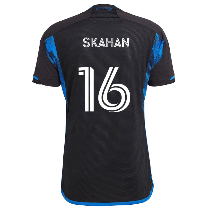 Niño Fútbol Camiseta Jack Skahan #16 Azul Negro 1ª Equipación 2024/25 Argentina