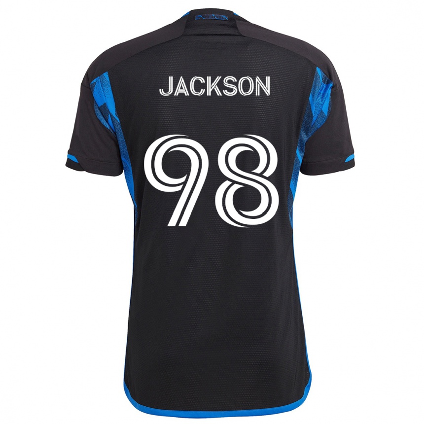 Niño Fútbol Camiseta Jacob Jackson #98 Azul Negro 1ª Equipación 2024/25 Argentina