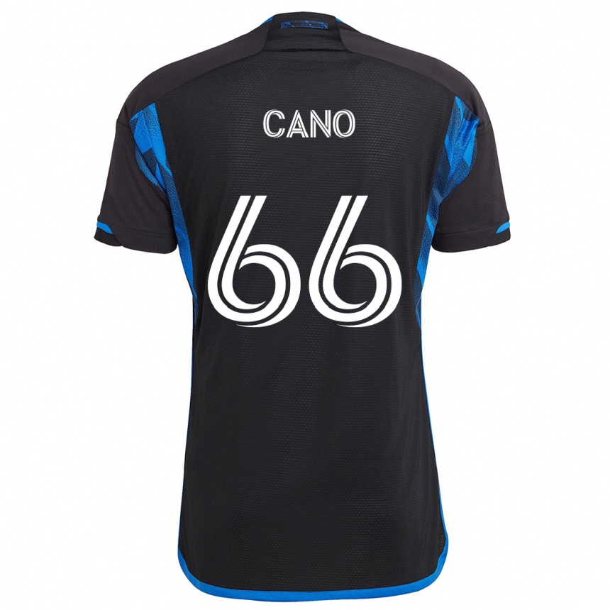 Niño Fútbol Camiseta Alejandro Cano #66 Azul Negro 1ª Equipación 2024/25 Argentina