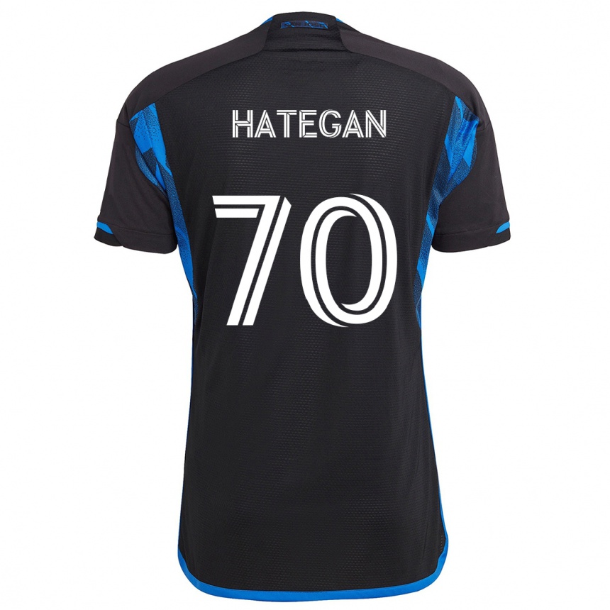 Niño Fútbol Camiseta Roberto Hategan #70 Azul Negro 1ª Equipación 2024/25 Argentina