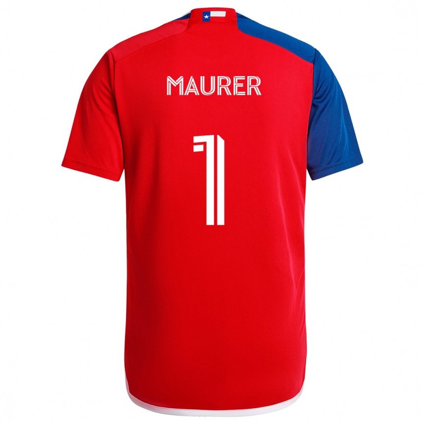 Niño Fútbol Camiseta Jimmy Maurer #1 Azul Rojo 1ª Equipación 2024/25 Argentina