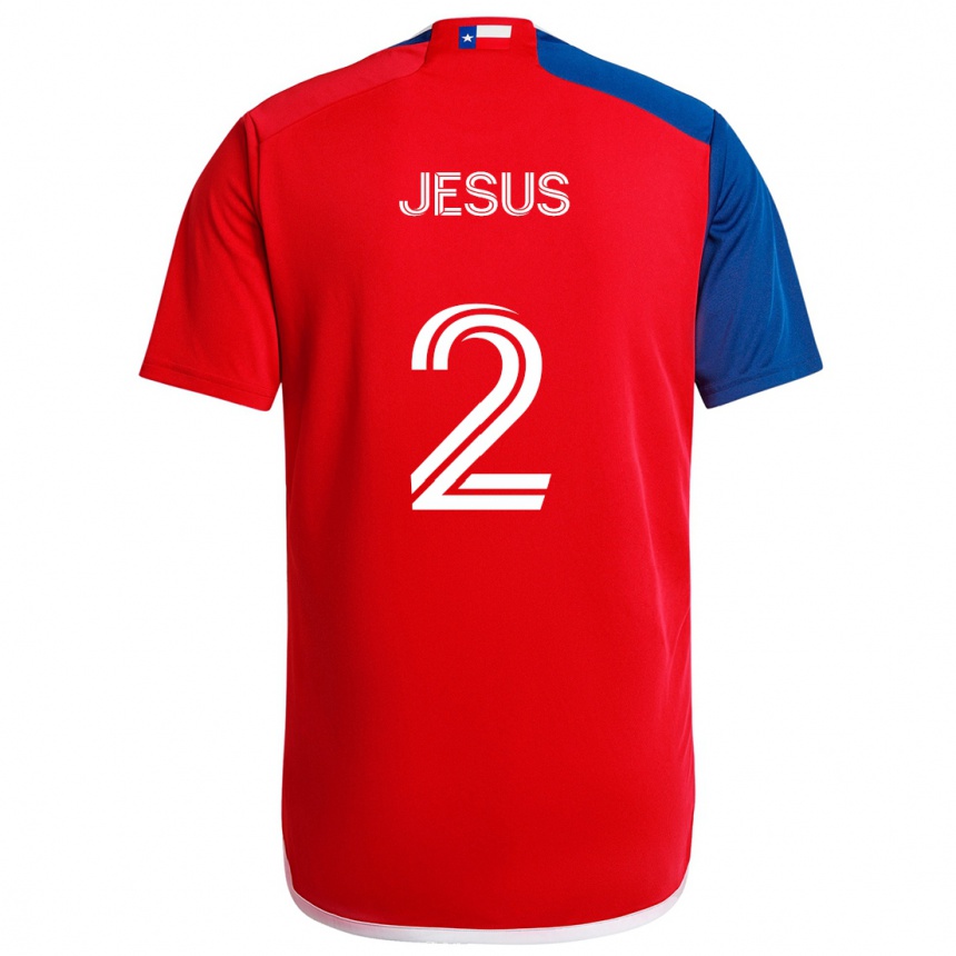 Niño Fútbol Camiseta Geovane Jesus #2 Azul Rojo 1ª Equipación 2024/25 Argentina