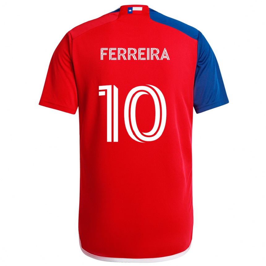 Niño Fútbol Camiseta Jesús Ferreira #10 Azul Rojo 1ª Equipación 2024/25 Argentina