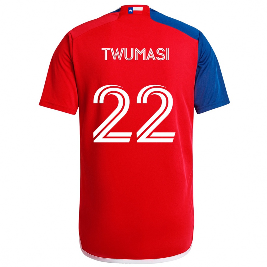 Niño Fútbol Camiseta Ema Twumasi #22 Azul Rojo 1ª Equipación 2024/25 Argentina