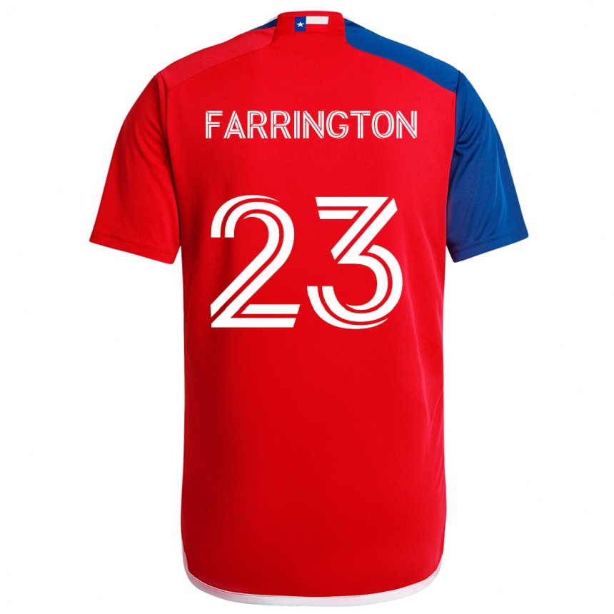 Niño Fútbol Camiseta Logan Farrington #23 Azul Rojo 1ª Equipación 2024/25 Argentina