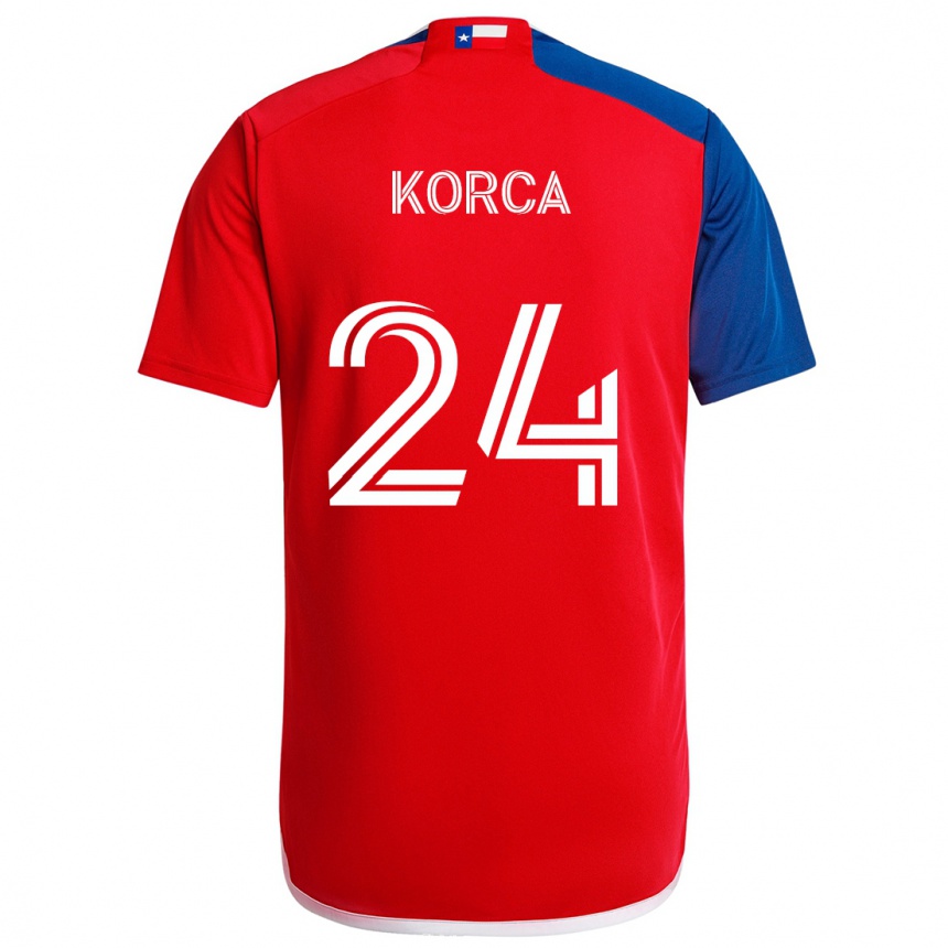 Niño Fútbol Camiseta Amet Korca #24 Azul Rojo 1ª Equipación 2024/25 Argentina