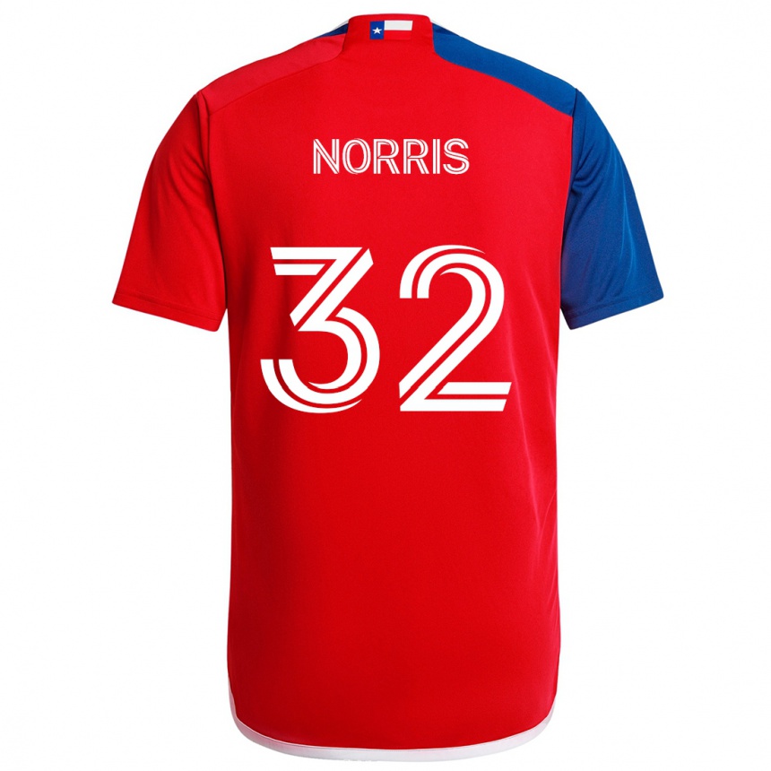 Niño Fútbol Camiseta Nolan Norris #32 Azul Rojo 1ª Equipación 2024/25 Argentina