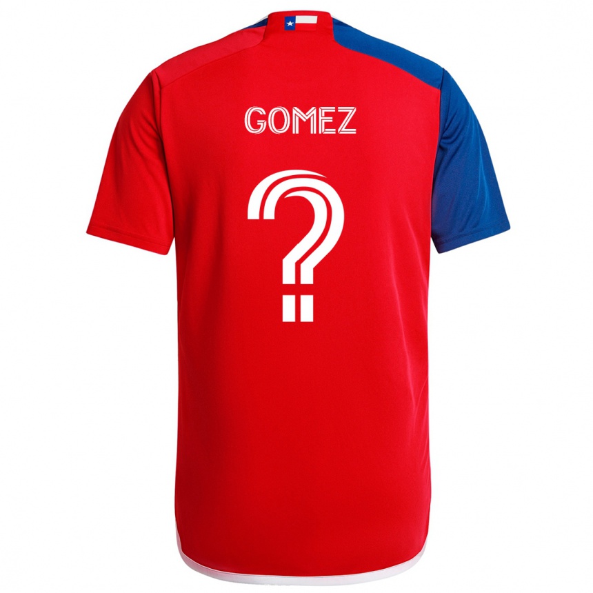 Niño Fútbol Camiseta Victor Gomez #0 Azul Rojo 1ª Equipación 2024/25 Argentina