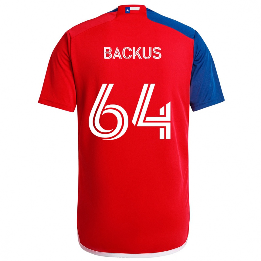 Niño Fútbol Camiseta Braeden Backus #64 Azul Rojo 1ª Equipación 2024/25 Argentina