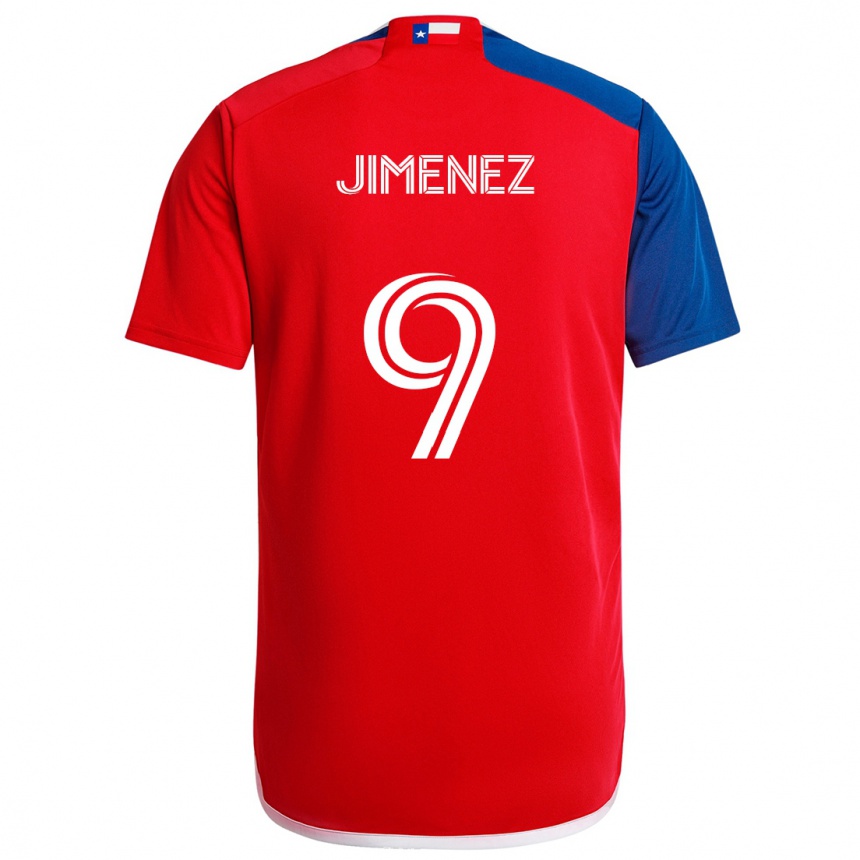 Niño Fútbol Camiseta Jesús Jiménez #9 Azul Rojo 1ª Equipación 2024/25 Argentina