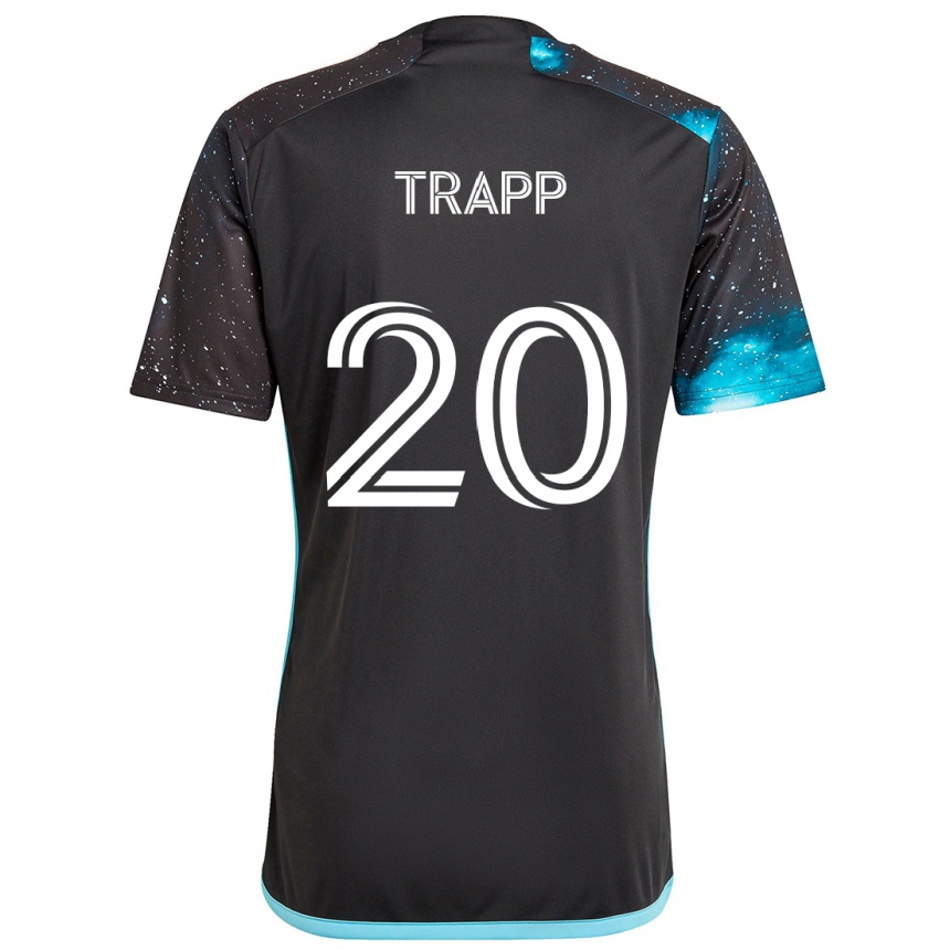 Niño Fútbol Camiseta Wil Trapp #20 Azul Negro 1ª Equipación 2024/25 Argentina