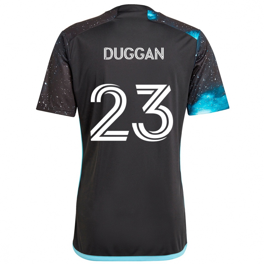 Niño Fútbol Camiseta Morris Duggan #23 Azul Negro 1ª Equipación 2024/25 Argentina