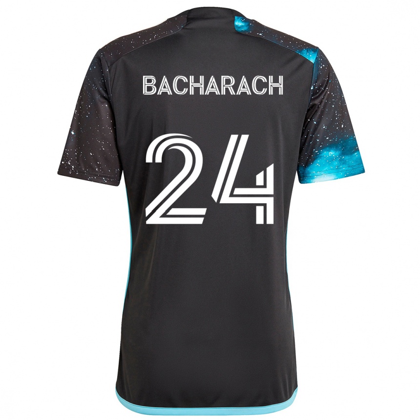 Niño Fútbol Camiseta Hugo Bacharach #24 Azul Negro 1ª Equipación 2024/25 Argentina