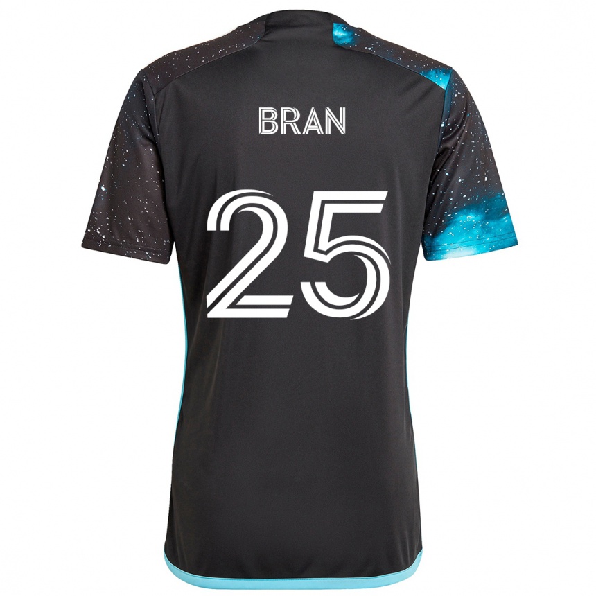 Niño Fútbol Camiseta Alejandro Bran #25 Azul Negro 1ª Equipación 2024/25 Argentina