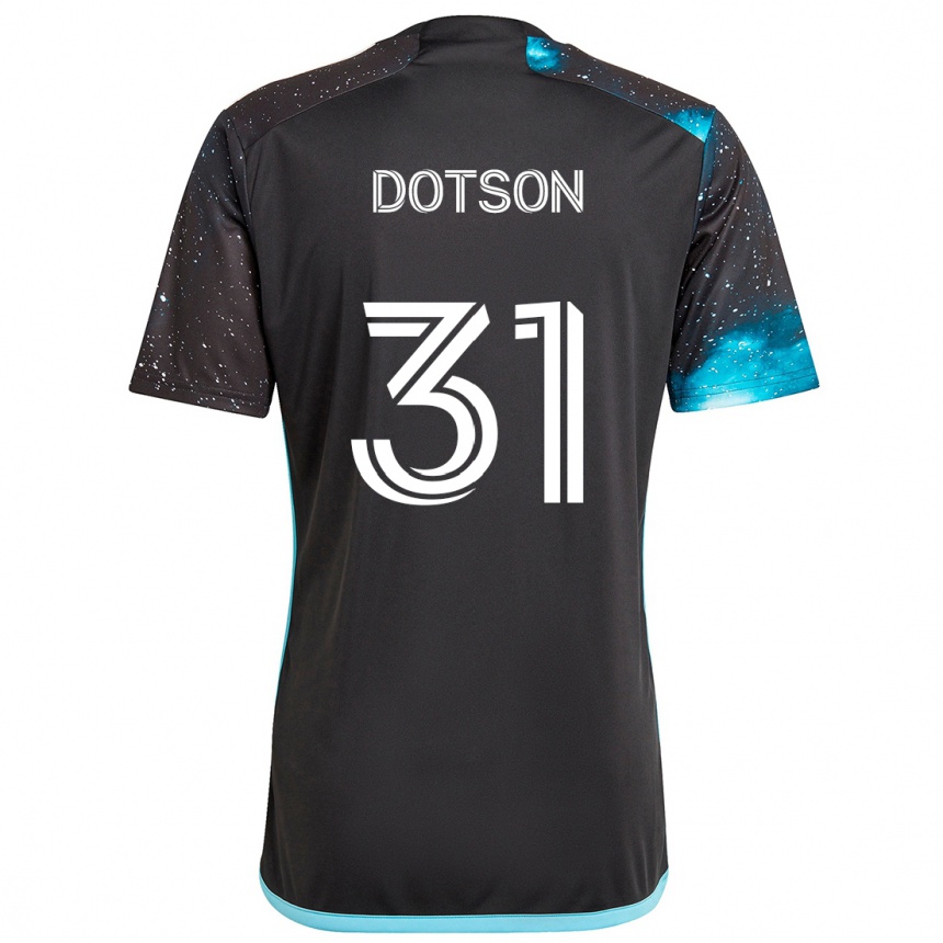 Niño Fútbol Camiseta Hassani Dotson #31 Azul Negro 1ª Equipación 2024/25 Argentina