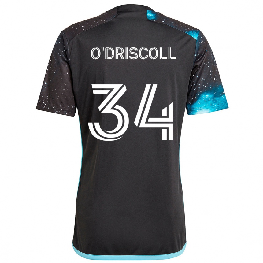 Niño Fútbol Camiseta Rory O'driscoll #34 Azul Negro 1ª Equipación 2024/25 Argentina