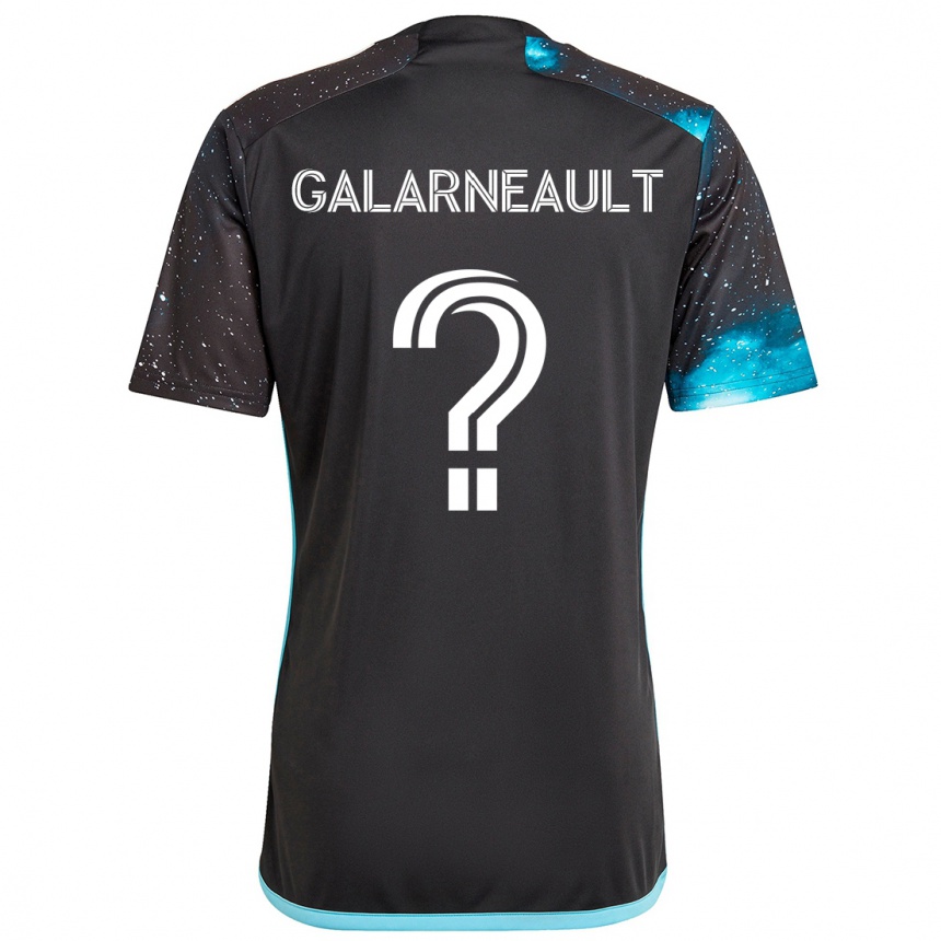 Niño Fútbol Camiseta Benjamin Galarneault #0 Azul Negro 1ª Equipación 2024/25 Argentina