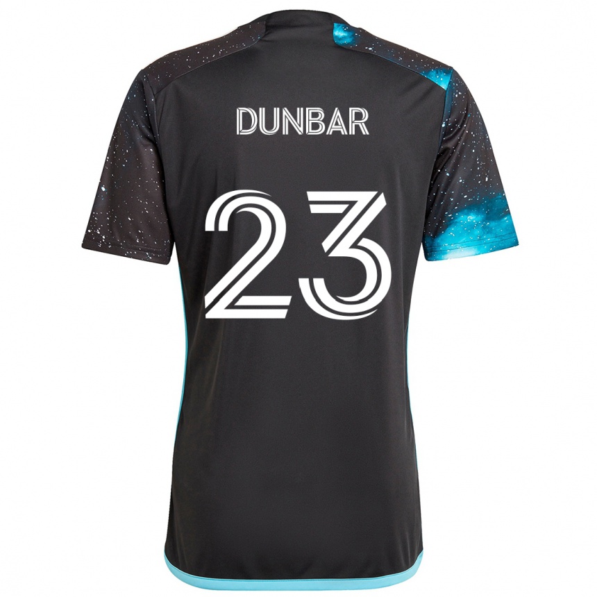 Niño Fútbol Camiseta Cameron Dunbar #23 Azul Negro 1ª Equipación 2024/25 Argentina