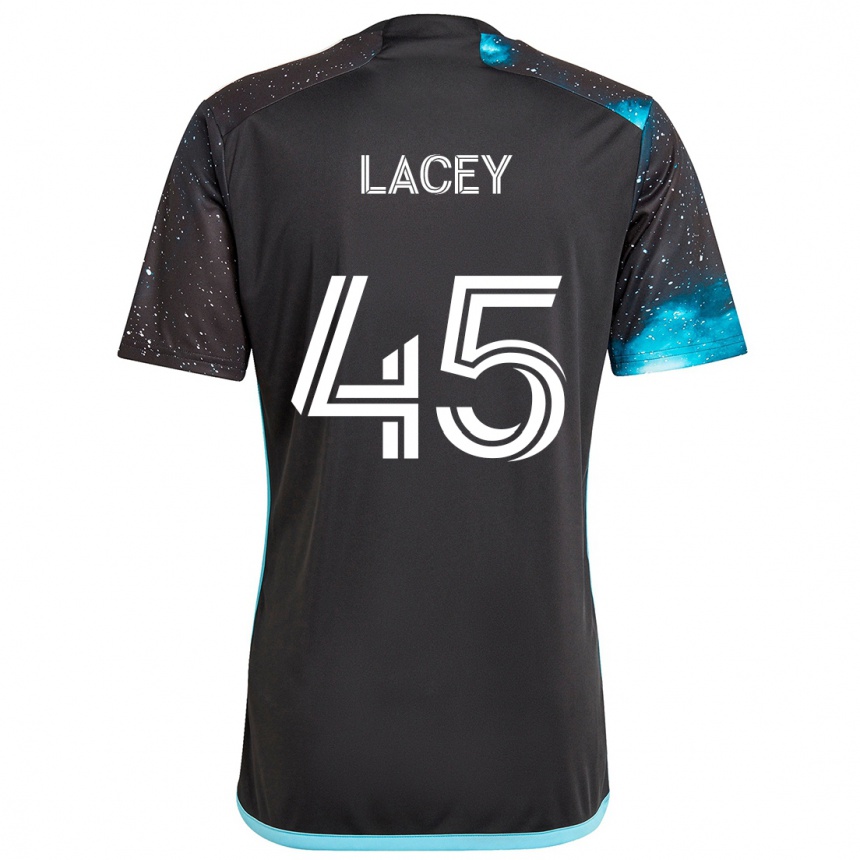 Niño Fútbol Camiseta Kameron Lacey #45 Azul Negro 1ª Equipación 2024/25 Argentina