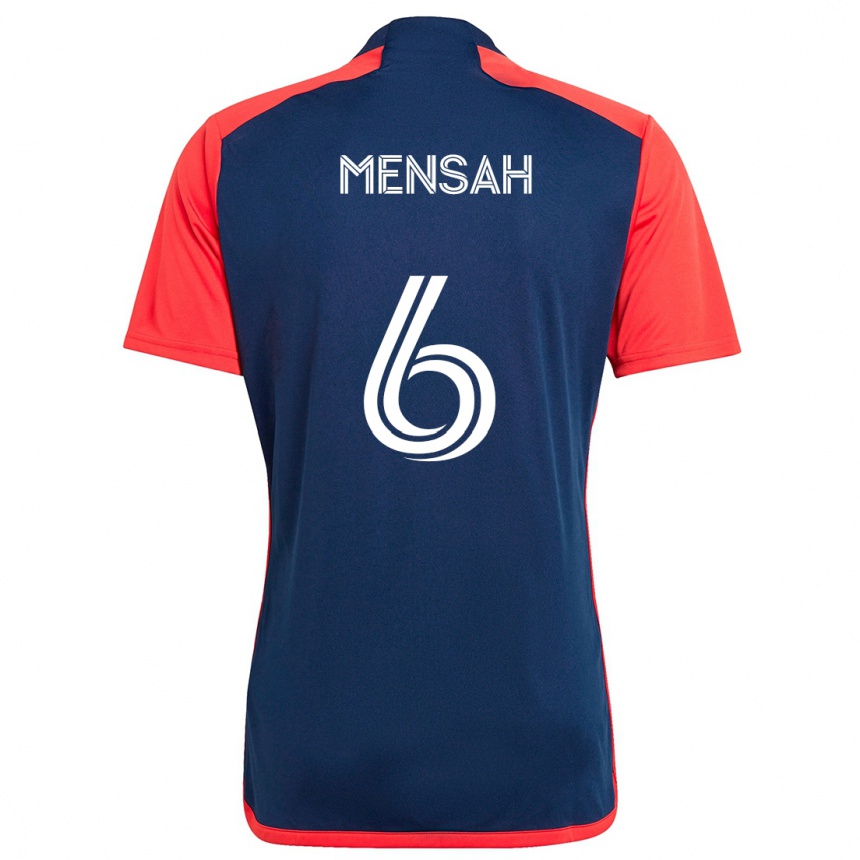 Niño Fútbol Camiseta Jonathan Mensah #6 Azul Rojo 1ª Equipación 2024/25 Argentina