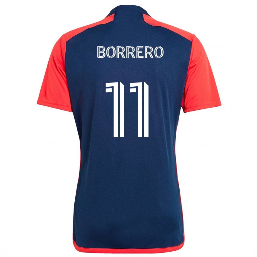 Niño Fútbol Camiseta Dylan Borrero #11 Azul Rojo 1ª Equipación 2024/25 Argentina